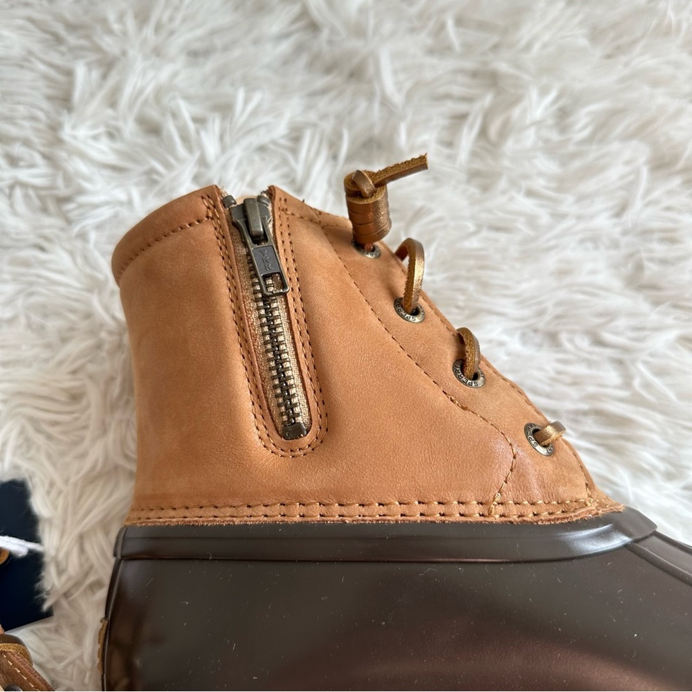 Sperry Womens Saltwater Starlight Tan Water Resistant Duck Boot New Size 6 - Picture 5 of 9